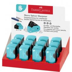 Afilalapiz Faber-Castell Seleeve 2 Usos Con Deposito Para Zurdos Turquesa