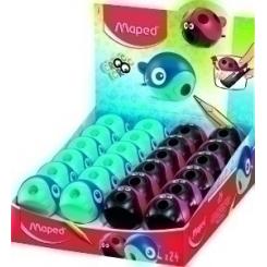Afilalapiz Maped 1 Uso Croc Croc Easy Con Deposito Surtido Expositor De 24
