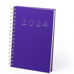 Agenda Anual 2024 WITRA Espiral A5 D/P Morado