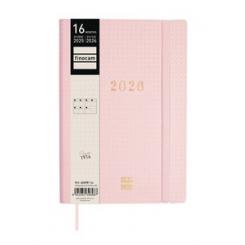 Agenda Anual (2025-26) FINOCAM 16 Meses Internacional Dotted Cosida S/V Apais. Y10 140X204 Con Goma Rosa