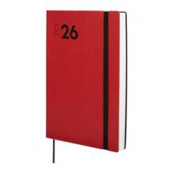Agenda Anual (2026) FINOCAM Dynamic Mara Cosida Tapa Flexible Con Goma Y10 140X204 D/P Rojo