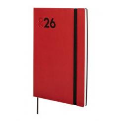 Agenda Anual (2026) FINOCAM Dynamic Mara Cosida Tapa Flexible Con Goma Y10 140X204 S/V Apais. Rojo