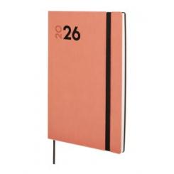Agenda Anual (2026) FINOCAM Dynamic Mara Cosida Tapa Flexible Con Goma Y10 140X204 S/V Coral