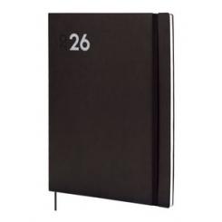 Agenda Anual (2026) FINOCAM Dynamic Mara Cosida Tapa Flexible Con Goma Y12 210X270 S/V Negro