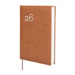 Agenda Anual (2026) FINOCAM Dynamic Milano Cosida Tapa Acolchada Y10 140X204 D/P Marron