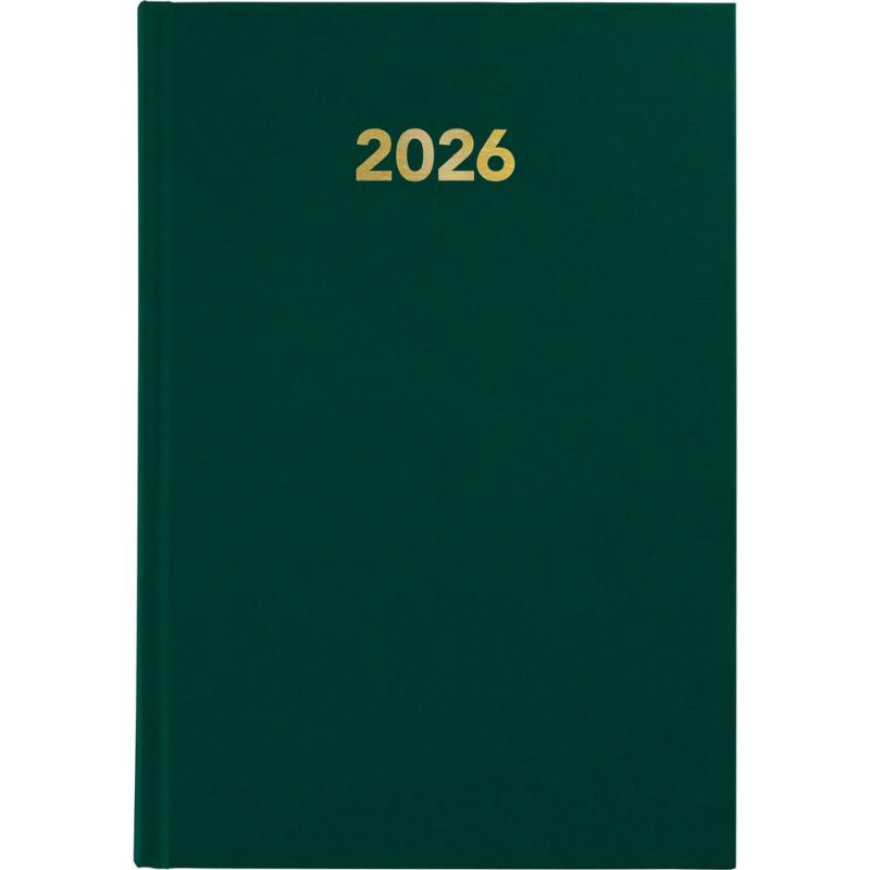 Agenda encuadernada A5 2026 D/P 145x210 BAVIERA verde oscuro