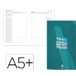 Agenda Encuadernada ANTARTIK MY YEAR A5+ 2026 D/P  Verde Papel 80G FSC
