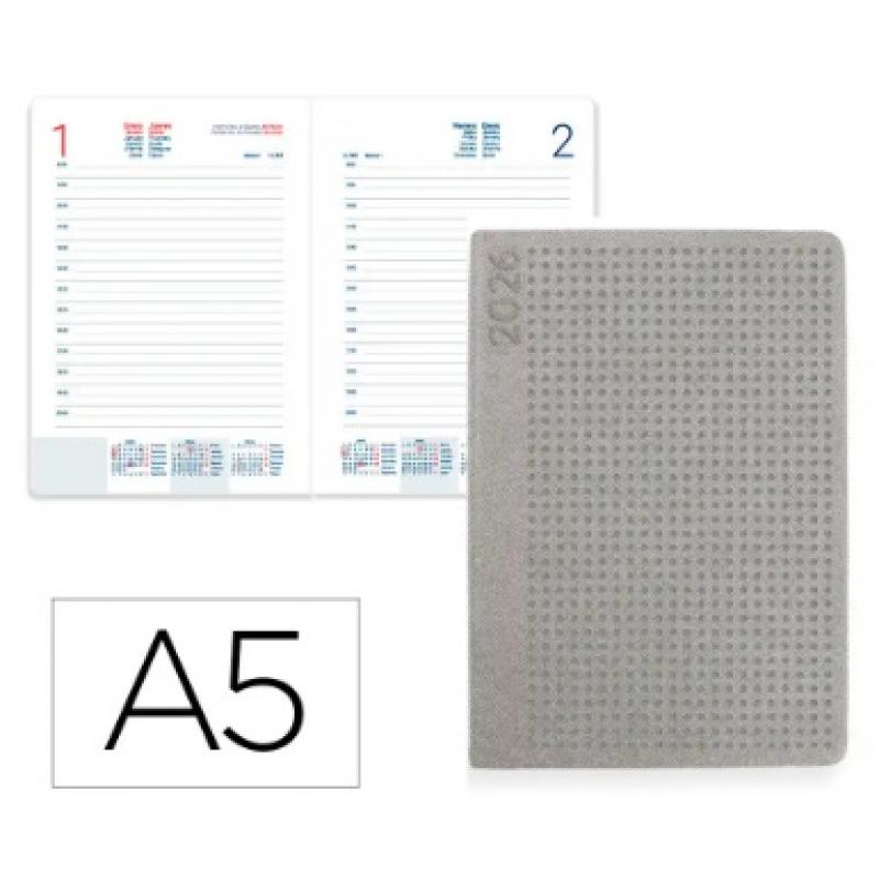 agenda-encuadernada-liderpapel-anafi-a5-2026-d-p-gris-papel-70-gr-fsc