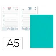 Agenda Encuadernada LIDERPAPEL CORFU A5 2026 D/P Verde Menta Papel 60 gr FSC