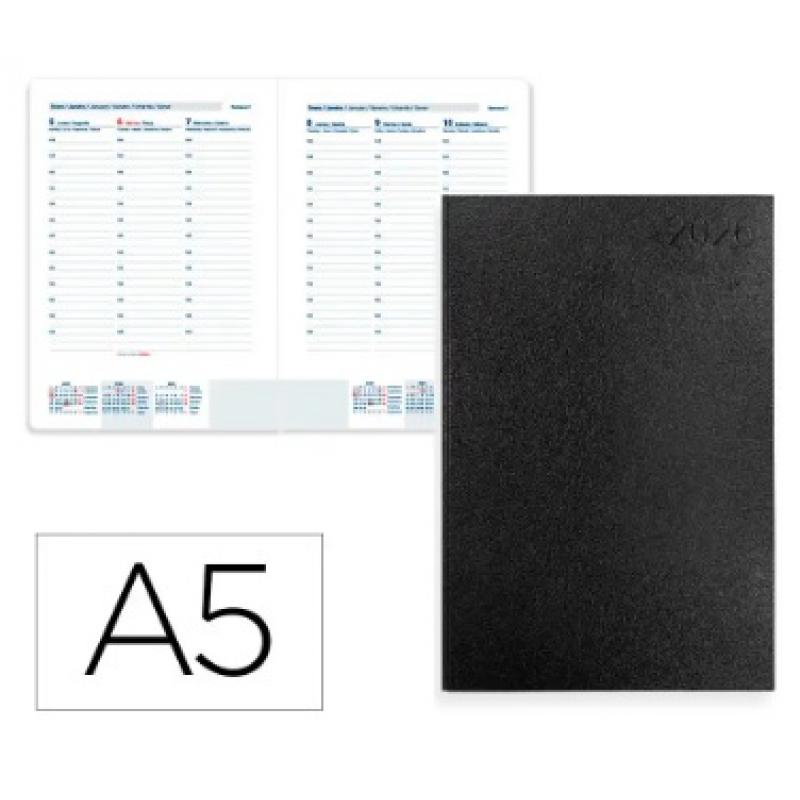 agenda-encuadernada-liderpapel-corfu-a5-2026-s-v-negro-papel-60-gr-fsc