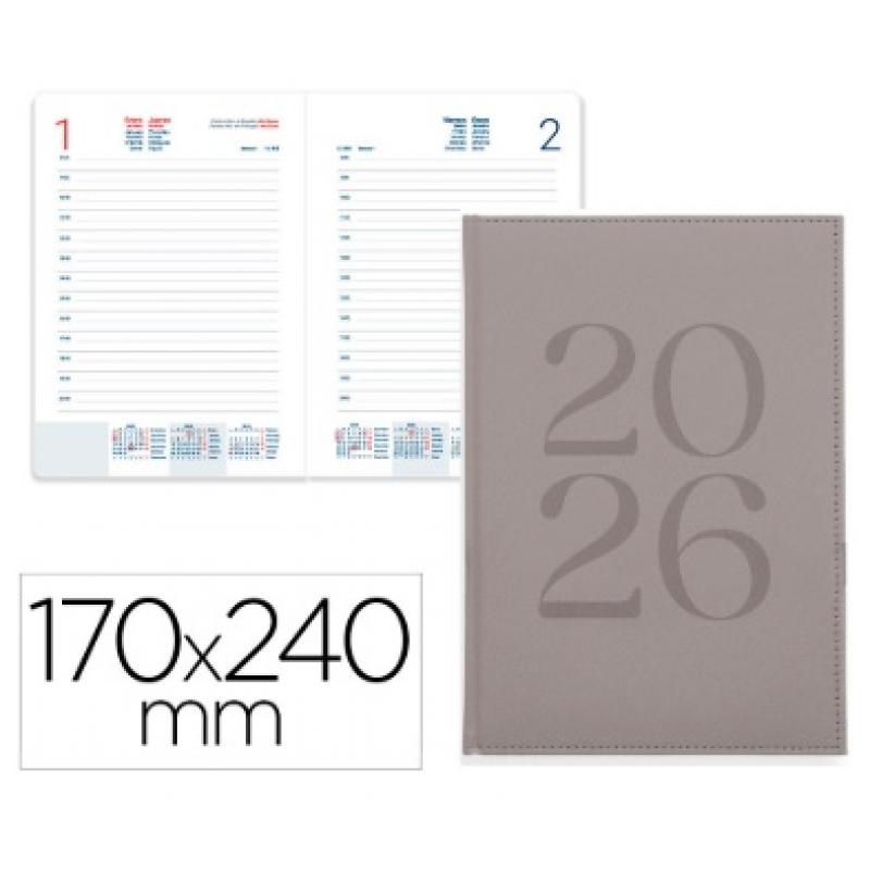 agenda-encuadernada-liderpapel-creta-170x240-mm-2026-d-p-gris-papel-70-gr-fsc