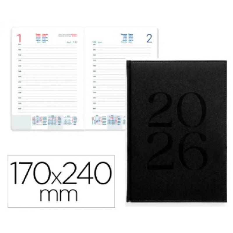 agenda-encuadernada-liderpapel-creta-170x240-mm-2026-d-p-negro-papel-70-gr-fsc