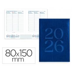 Agenda Encuadernada LIDERPAPEL CRETA 80x150 mm 2026 S/V Rojo Papel 70 gr FSC