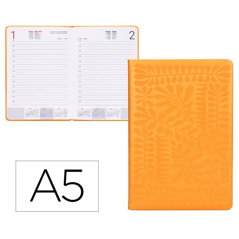 agenda-encuadernada-liderpapel-icaria-a5-2025-d-p-color-amarillo-papel-70-gr