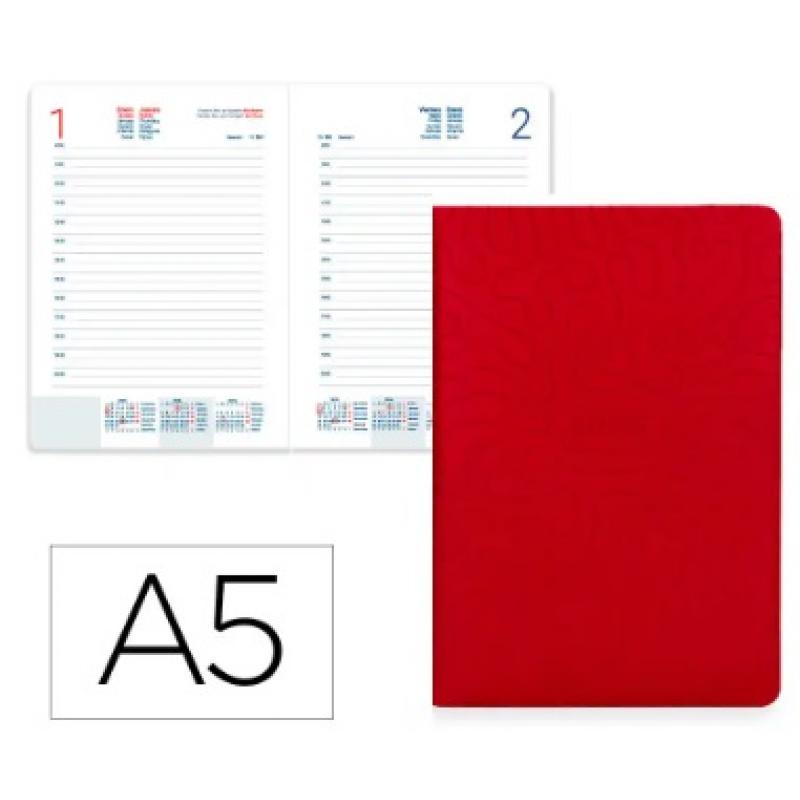 agenda-encuadernada-liderpapel-lipsi-a5-2026-d-p-rojo-papel-70-gr-fsc