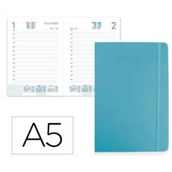 Agenda Encuadernada LIDERPAPEL MYKONOS 150X210 mm 2026 D/P Azul Claro Papel 70 gr FSC
