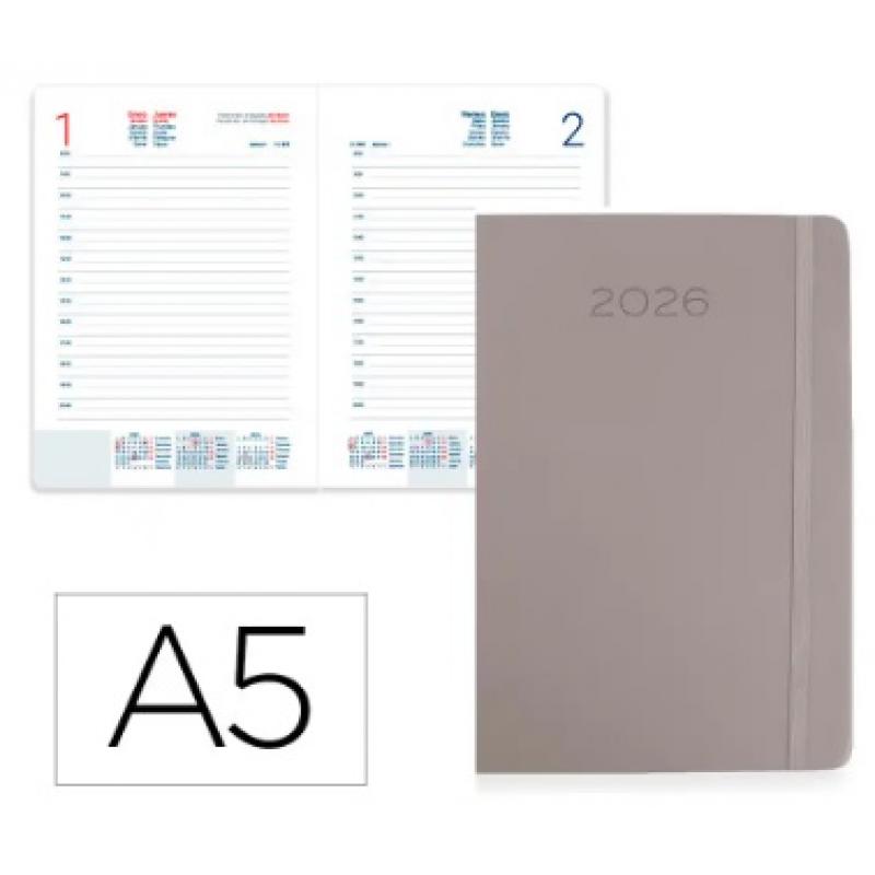agenda-encuadernada-liderpapel-mykonos-150x210-mm-2026-d-p-gris-papel-70-gr-fsc