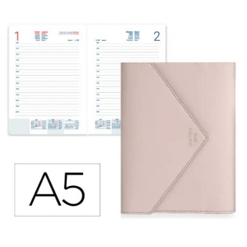 agenda-encuadernada-liderpapel-psara-a5-2026-d-p-gris-papel-70-gr-fsc