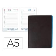 Agenda Encuadernada LIDERPAPEL SIFNOS A5 2026 D/P Azul Papel 70 gr FSC