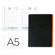 Agenda Encuadernada LIDERPAPEL SIFNOS A5 2026 Naranja Papel 70 gr FSC