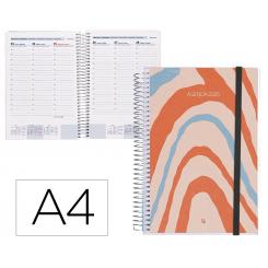 Agenda encuadernada LIDERPAPEL TINOS A4 2025 S/V personalizable papel 70 gr