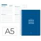 agenda-escolar-liderpapel-25-26-espiral-basic-azul-oscuro-2-dias-pagina-a5-bilingue-papel-fsc-70-gr