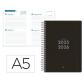 agenda-escolar-liderpapel-25-26-espiral-basic-negro-2-dias-pagina-a5-bilingue-papel-fsc-70-gr