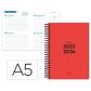 agenda-escolar-liderpapel-25-26-espiral-basic-rojo-2-dias-pagina-a5-bilingue-papel-fsc-70-gr