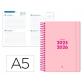 agenda-escolar-liderpapel-25-26-espiral-basic-rosa-2-dias-pagina-a5-bilingue-papel-fsc-70-gr
