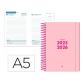 agenda-escolar-liderpapel-25-26-espiral-basic-rosa-dia-pagina-a5-bilingue-papel-fsc-70-gr