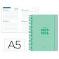 agenda-escolar-liderpapel-25-26-espiral-basic-verde-menta-2-dias-pagina-a5-bilingue-papel-fsc-70-gr