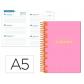 agenda-escolar-liderpapel-25-26-espiral-classic-rosa-semana-vista-a5-bilingue-papel-fsc-70-gr