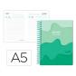 agenda-escolar-liderpapel-25-26-espiral-melting-verde-dia-pagina-a5-bilingue-papel-fsc-80-gr