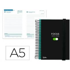 Agenda escolar LIDERPAPEL 25-26 espiral personalizable día página A5 bilingüe papel FSC 70 gr.