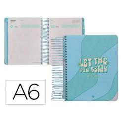 Agenda escolar LIDERPAPEL 25-26 espiral ZANTE día página A6 bilingüe papel FSC 80 gr.