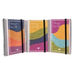 Agenda Escolar LIDERPAPEL año 24-25 A6 Personalizable colores surtidos día página