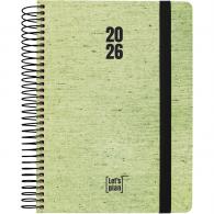 Agenda espiral A5 2026 D/P 15x21 ECOJEANS verde