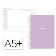 Agenda Espiral ANTARTIK ESSENTIALS A5+ 2026 D/P morado Papel 80G FSC