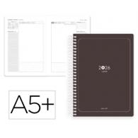 Agenda Espiral ANTARTIK ESSENTIALS A5+ 2026 D/P negro Papel 80G FSC