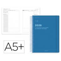 Agenda Espiral ANTARTIK MANIFEST A5+ 2026 D/P  Azul Papel 80G FSC