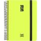 Agenda espiral c/gomas A5 2026 D/P 15x21 NEON amarillo