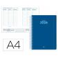 Agenda Espiral LIDERPAPEL CLASSIC A4 2026 S/V Azul Oscuro Papel 70 gr FSC