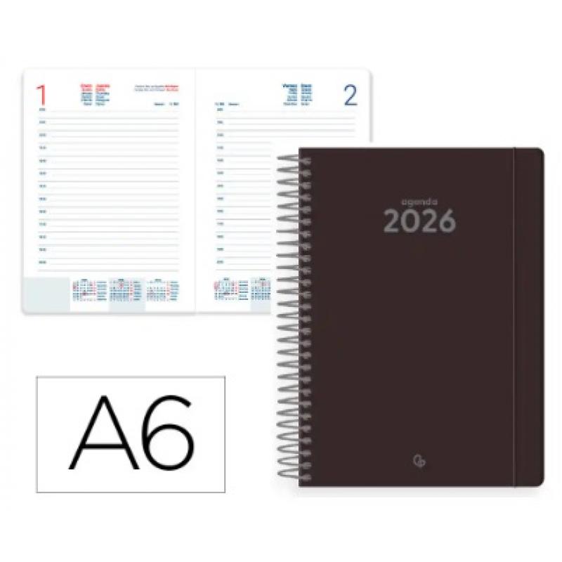 agenda-espiral-liderpapel-classic-a6-2026-d-p-negro-papel-70-gr-fsc
