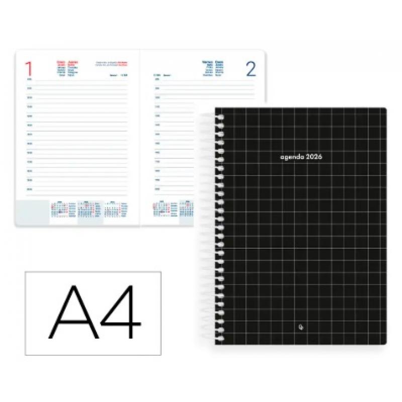 agenda-espiral-liderpapel-gazi-a4-2026-d-p-negro-papel-70-gr-fac