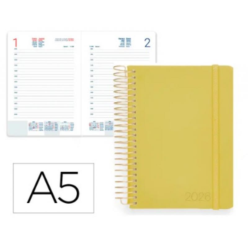 agenda-espiral-liderpapel-neon-a5-2026-d-p-amarillo-papel-70-gr-fsc