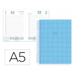 Agenda Espiral LIDERPAPEL PERISSA A5 2026 D/P Azul Papel 80 gr FSC