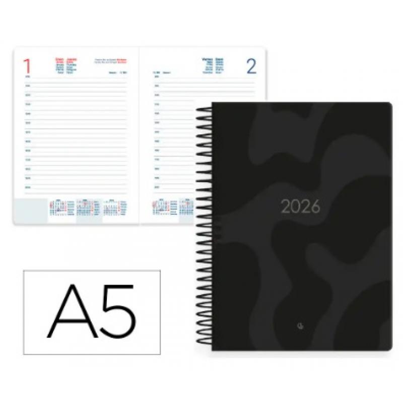 agenda-espiral-liderpapel-syros-150x210-mm-2026-d-p-negro-papel-60-gr-fsc