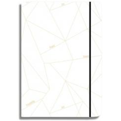 Agenda Unicef Perpetua Cosida Tapa Extra Con Goma 200X135 S/V Geometric White