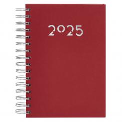Agenda Witra 2025 A5 con espiral D/P color rojo (PERSONALIZABLE)