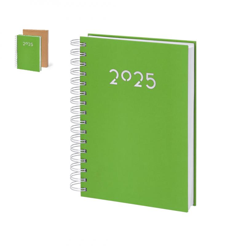 Agenda Witra 2025 A5 con espiral D/P color verde (PERSONALIZABLE)